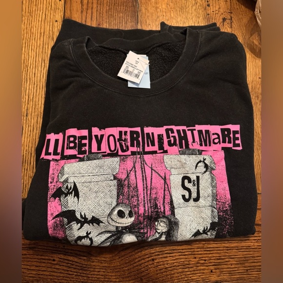 NWT Women's Nightmare Before Christmas I'll Be Your Nightmare Graphic Sweatshirt - Picture 4 of 4